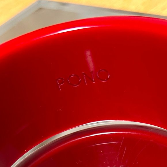 Fabulous Cherry Red PONO Wide Metallic Lucite Bangle Bracelet Joan Goodman - Picture 5 of 9